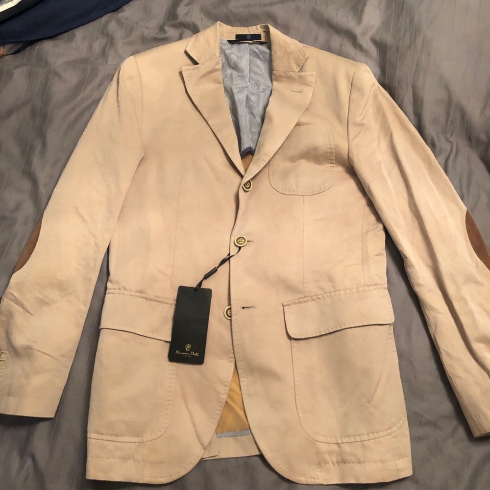 Massimo Dutti Men’s Cream Coloured Blazer Jacket SZ:36
